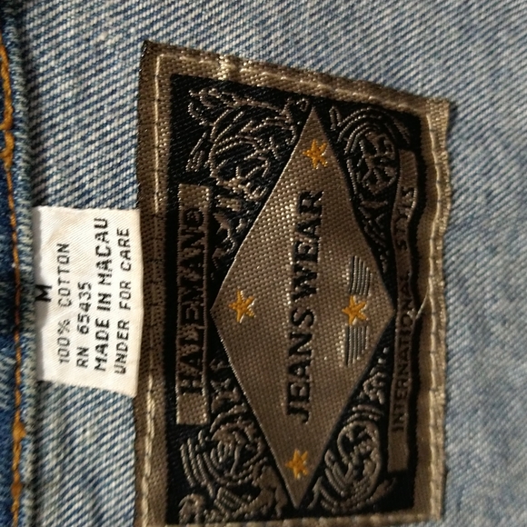 Vintage Haleman The Silver Lining Aspen Embroidered Denim Trucker Jacket - Picture 4 of 6
